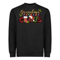 Black Grandma claus with christmas gift sock mother's Heavyweight Sweatshirt - HowdyJamesFarm