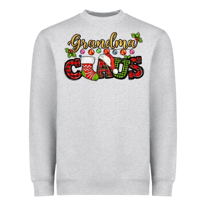 Grandma Claus With Christmas Gift Sock Mother's Heavyweight Sweatshirt by HowdyJamesFarm | Teevron