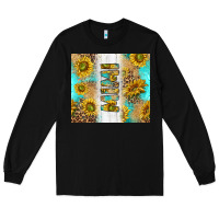 Black western mother's day mimi with turquoise and sunflowers and leopard tu Long Sleeve Tee - TumblerDesignByShophia