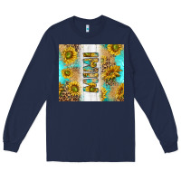 Navy western mother's day mimi with turquoise and sunflowers and leopard tu Long Sleeve Tee - TumblerDesignByShophia