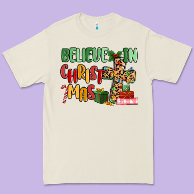 Believe In Christmas Premium Tee Designed By Maliassmallbusiness