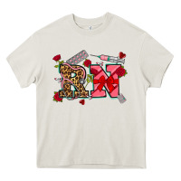Cream valentines day rn Heavy Core Tee - NancyCooperArtShop