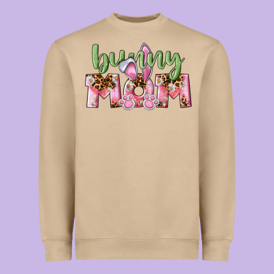 Happy Easter Bunny Mom Heavyweight Sweatshirt Designed By Cowgirlartshop