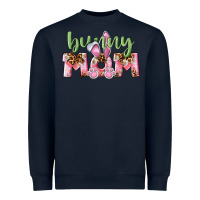 Navy Happy Easter Bunny Mom Heavyweight Sweatshirt - CowGirlArtShop