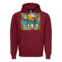 Burgundy Western Rodeo Dad Tumbler Zipper Hoodie - BundleAndBundleShop
