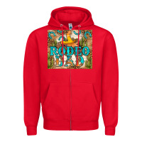 Red Western Rodeo Dad Tumbler Zipper Hoodie - BundleAndBundleShop