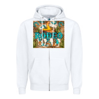 White Western Rodeo Dad Tumbler Zipper Hoodie - BundleAndBundleShop