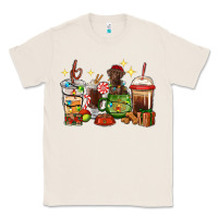 Natural Christmas coffee cups with Labrador Classic Tee - RanaPortraitStore