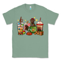 Sage Christmas coffee cups with Labrador Classic Tee - RanaPortraitStore