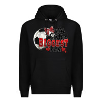 Black little sister biggest fan soccer Premium Hoodie - FaDigitalArtStudio