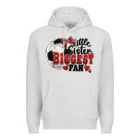 Dove Grey little sister biggest fan soccer Premium Hoodie - FaDigitalArtStudio