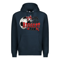 Navy little sister biggest fan soccer Premium Hoodie - FaDigitalArtStudio