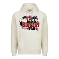 Little Sister Biggest Fan Soccer Premium Hoodie | Teevron