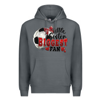 Rock little sister biggest fan soccer Premium Hoodie - FaDigitalArtStudio