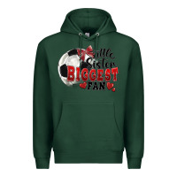 Sports Green little sister biggest fan soccer Premium Hoodie - FaDigitalArtStudio