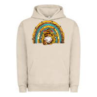 Pigment French Oak western bee gnomes sunflowers beehive honeycomb leopard turquoise sera Urban Hoodie - Artiststas