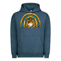Pigment Midnight Navy western bee gnomes sunflowers beehive honeycomb leopard turquoise sera Urban Hoodie - Artiststas