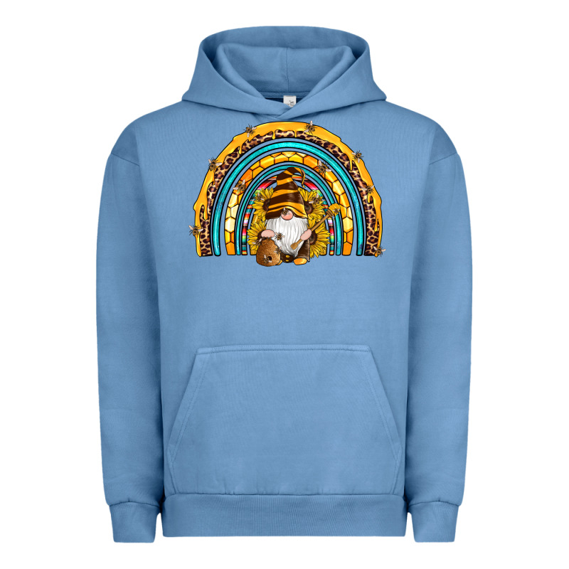 Western Bee Gnomes Sunflowers Beehive Honeycomb Leopard Turquoise Sera Urban Hoodie by Artiststas | Teevron