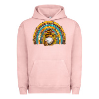 Pigment Salmon western bee gnomes sunflowers beehive honeycomb leopard turquoise sera Urban Hoodie - Artiststas