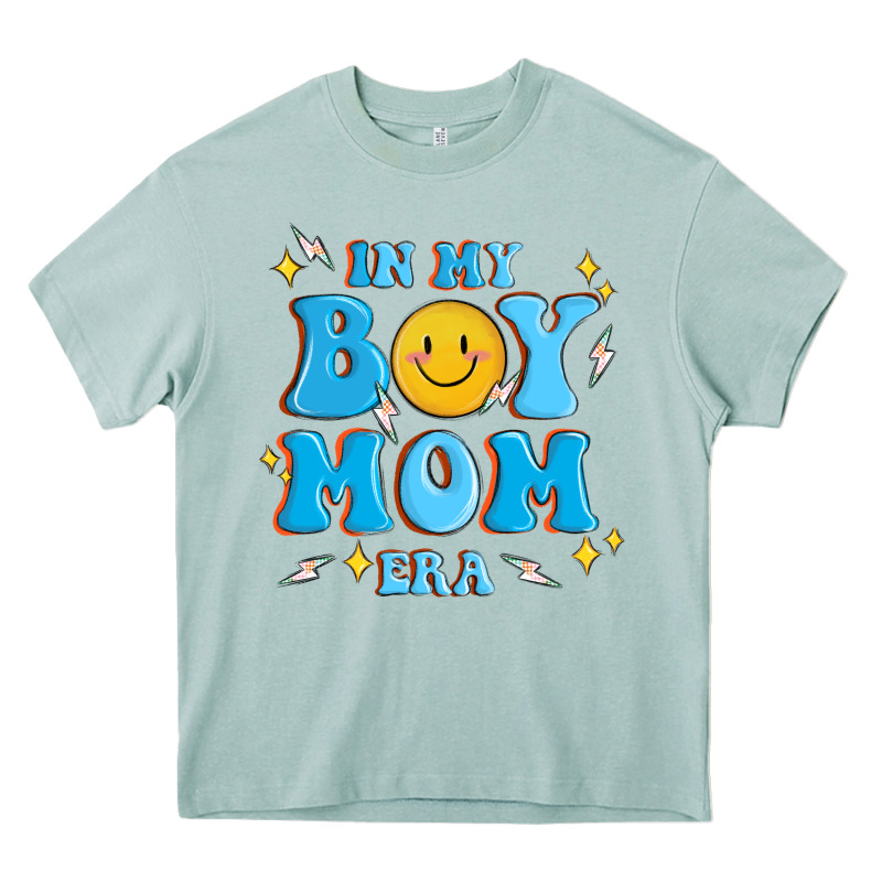 In My Boy Mom Era Heavy Core Tee by MaliasSmallBusiness | Teevron