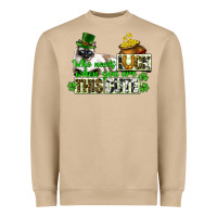 Mushroom St. Patrick's cat who needs luck when you are this Heavyweight Sweatshirt - CowGirlArtShop