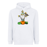 White Scracrow Heavyweight Hoodie - CowhideDigitalArt