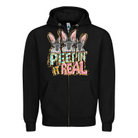 Black peepin' it real easter day Zipper Hoodie - FaDigitalArtStudio