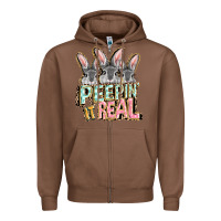 Chestnut peepin' it real easter day Zipper Hoodie - FaDigitalArtStudio