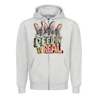 Dove Grey peepin' it real easter day Zipper Hoodie - FaDigitalArtStudio