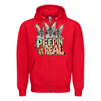Red peepin' it real easter day Zipper Hoodie - FaDigitalArtStudio