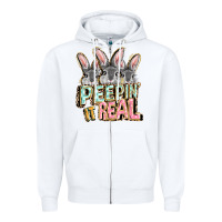 White peepin' it real easter day Zipper Hoodie - FaDigitalArtStudio