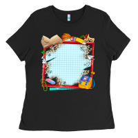 Black school your text here Ladies Tee - NancyCooperArtShop