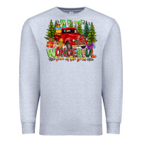 Heather Grey it's The Most Wonderful Time of the year Premium Sweatshirt - CowhideDigitalArt