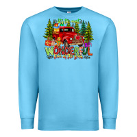 Ocean Blue it's The Most Wonderful Time of the year Premium Sweatshirt - CowhideDigitalArt