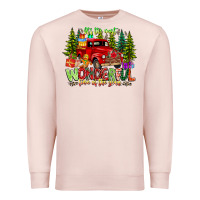 Pale Pink it's The Most Wonderful Time of the year Premium Sweatshirt - CowhideDigitalArt