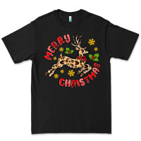 Black merry christmas deer Premium Tee - MaliasSmallBusiness