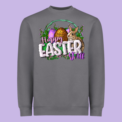 Happy Eashappy Easter Y'all Easter Day Heavyweight Sweatshirt Designed By Cowgirlartshop