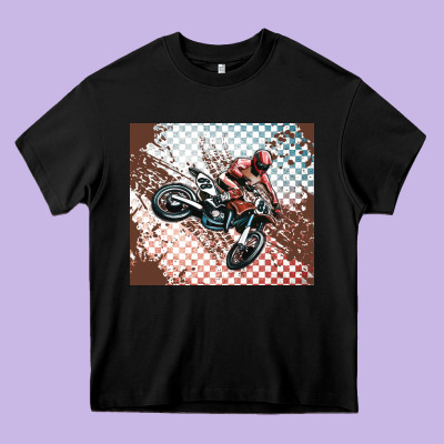 Born To Ride Dirty Bikes Heavy Core Tee Designed By Maliassmallbusiness