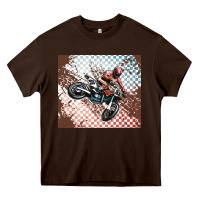 Chocolate Brown born to ride dirty bikes Heavy Core Tee - MaliasSmallBusiness