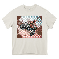 Cream born to ride dirty bikes Heavy Core Tee - MaliasSmallBusiness