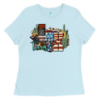 Baby Blue tx texas Ladies Tee - NancyCooperArtShop