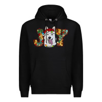 Black white shepherd christmas joy Premium Hoodie - RanaPortraitStore