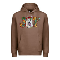 Chestnut white shepherd christmas joy Premium Hoodie - RanaPortraitStore