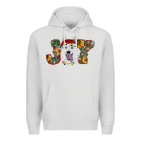 Dove Grey white shepherd christmas joy Premium Hoodie - RanaPortraitStore