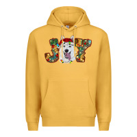 Mustard white shepherd christmas joy Premium Hoodie - RanaPortraitStore