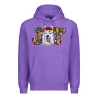 Purple white shepherd christmas joy Premium Hoodie - RanaPortraitStore