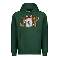 Sports Green white shepherd christmas joy Premium Hoodie - RanaPortraitStore