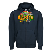 Navy nurse st patricks Zipper Hoodie - FaDigitalArtStudio