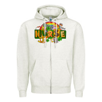 Oatmeal Heather nurse st patricks Zipper Hoodie - FaDigitalArtStudio
