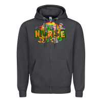 Smoke nurse st patricks Zipper Hoodie - FaDigitalArtStudio
